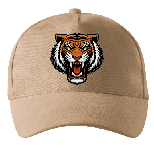 Кепка Тигр емблема Песочный фото