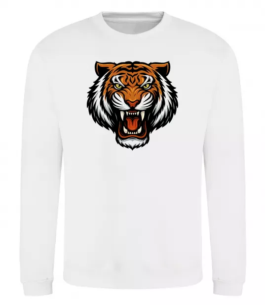 Світшот Тигр емблема Білий фото