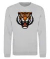 Світшот Тигр емблема Сірий меланж фото