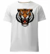 Мужская премиум футболка Тигр емблема Белый фото