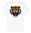 Футболка Оверсайз Тигр емблема Белый фото