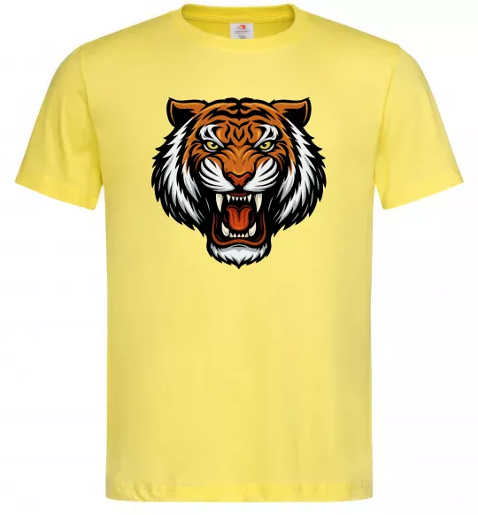 Чоловіча футболка Тигр емблема Лимонний фото