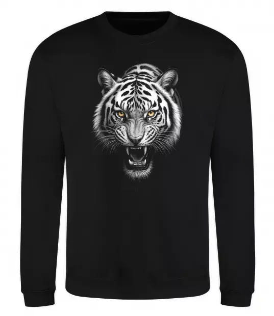 Свитшот Тигр морда Черный фото