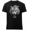 Мужская премиум футболка Тигр морда Черный фото