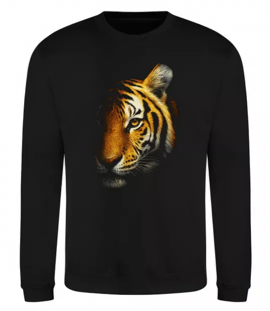 Свитшот Тигр в тіні Черный фото
