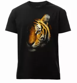 Мужская премиум футболка Тигр рамка Белый фото