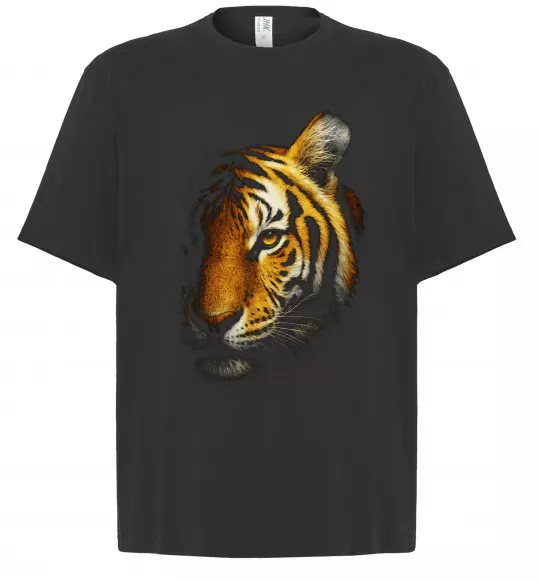 Футболка Оверсайз Тигр в тіні Черный фото