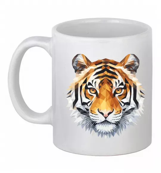 Чашка керамическая Tiger art Белый фото