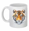 Чашка керамическая Tiger art Белый фото