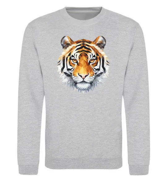 Свитшот Tiger art Серый меланж фото