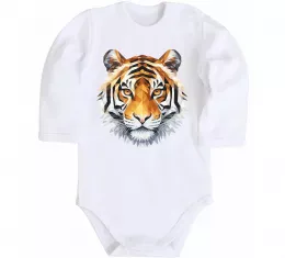 Детский боди Tiger art Белый фото