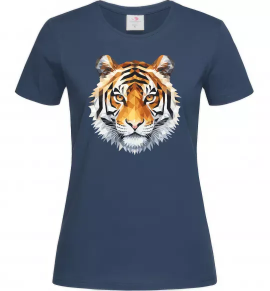 Жіноча футболка Tiger art Темно-синій фото