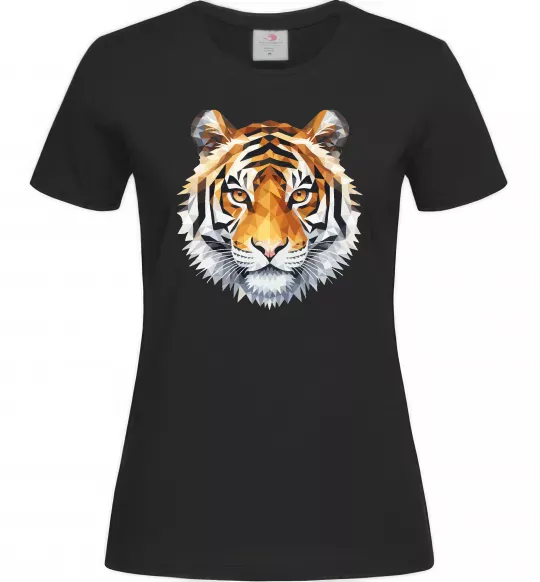 Жіноча футболка Tiger art Чорний фото