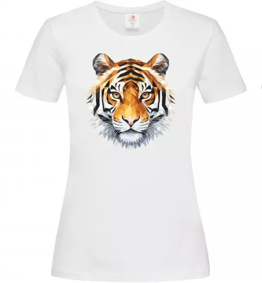 Жіноча футболка Tiger art Білий фото