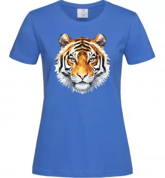 Жіноча футболка Tiger art Яскраво-синій фото