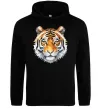 Мужская толстовка (худи) Tiger art Черный фото