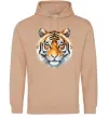 Мужская толстовка (худи) Tiger art Песочный фото