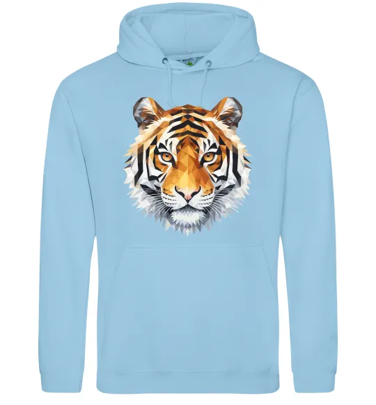 Чоловіча толстовка (худі) Tiger art Блакитний фото