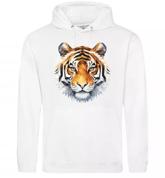 Женская толстовка (худи) Tiger art Белый фото