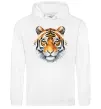 Женская толстовка (худи) Tiger art Белый фото