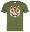 Чоловіча футболка Tiger art Оливковий фото