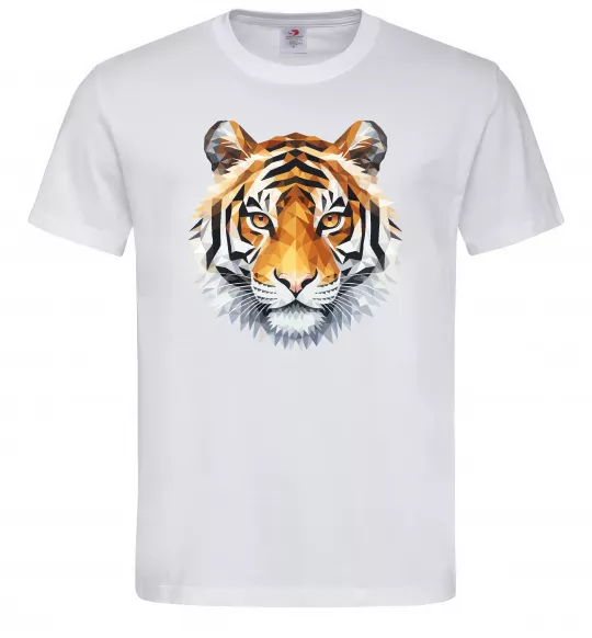 Чоловіча футболка Tiger art Білий фото