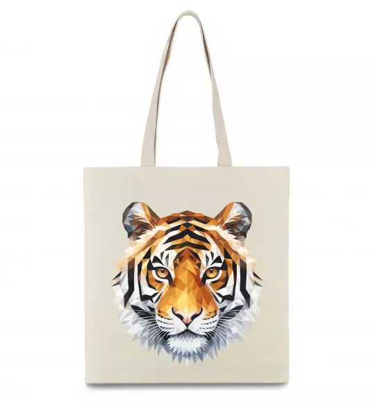 Эко-сумка Tiger art Бежевый фото