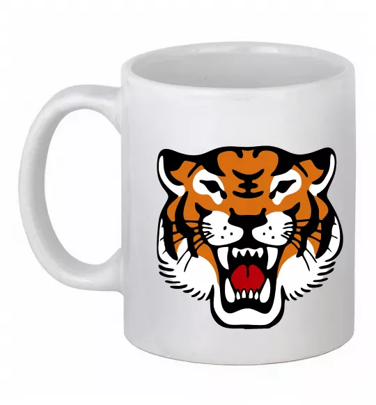 Чашка керамічна Tiger oldschool Білий фото