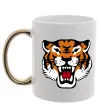 Чашка с цветной ручкой Tiger oldschool Золото фото