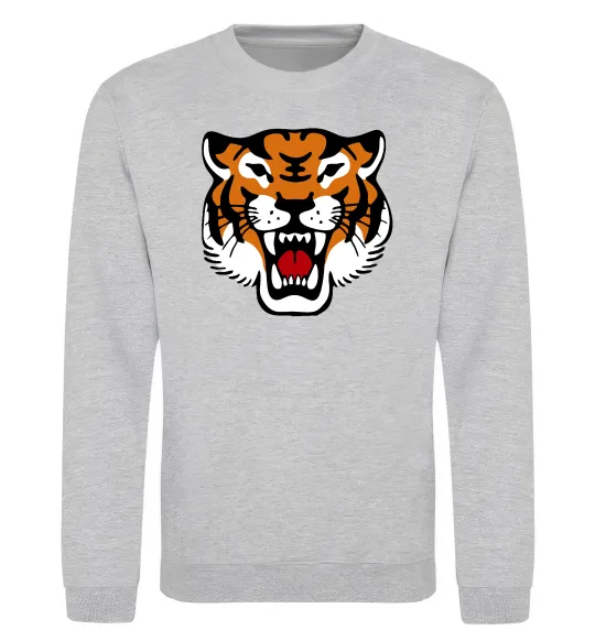 Свитшот Tiger oldschool Серый меланж фото