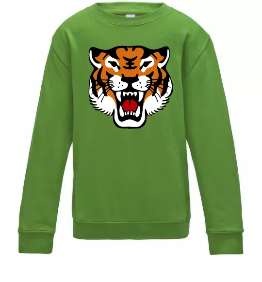 Детский Свитшот Tiger oldschool Лаймовый фото