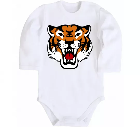 Детский боди Tiger oldschool Белый фото