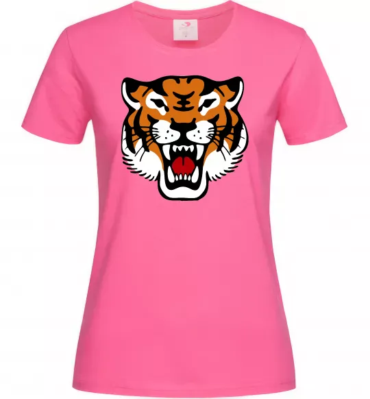Женская футболка Tiger oldschool Ярко-розовый фото