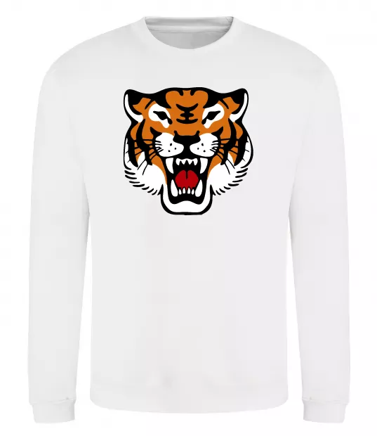 Свитшот Tiger oldschool Белый фото