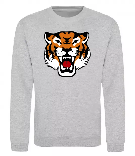 Свитшот Tiger oldschool Серый меланж фото