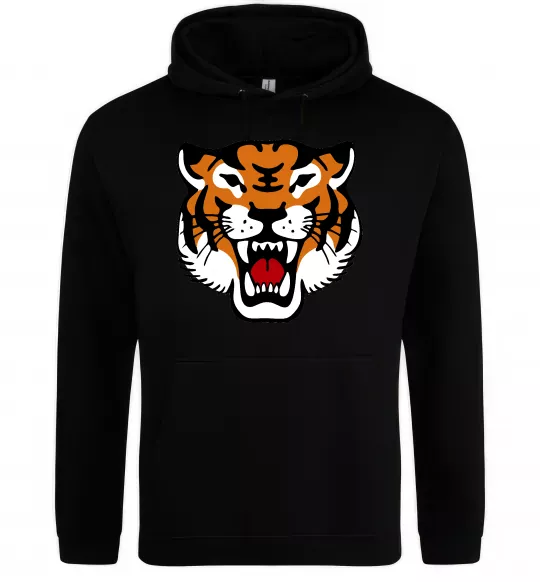 Чоловіча толстовка (худі) Tiger oldschool Чорний фото