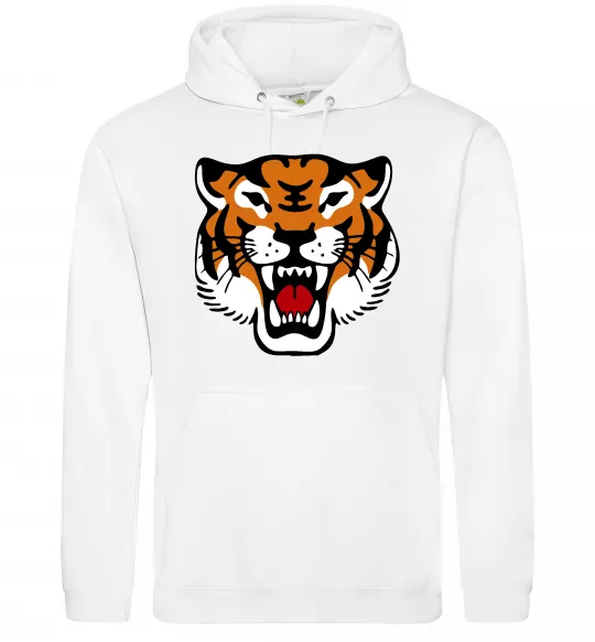 Чоловіча толстовка (худі) Tiger oldschool Білий фото
