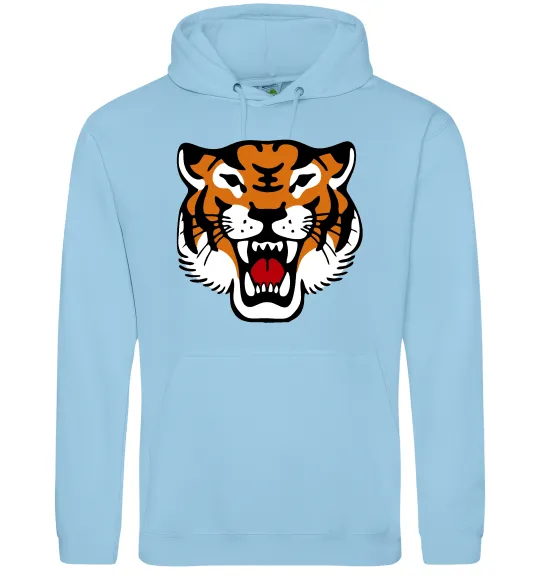 Женская толстовка (худи) Tiger oldschool Голубой фото