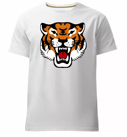 Мужская премиум футболка Tiger oldschool Белый фото