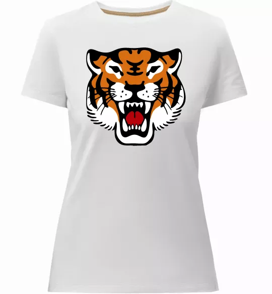 Жіноча преміум футболка Tiger oldschool Білий фото