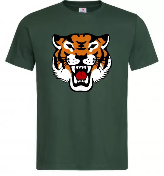 Мужская футболка Tiger oldschool Темно-зеленый фото