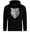 Чоловіча толстовка (худі) Білий тигр Чорний фото