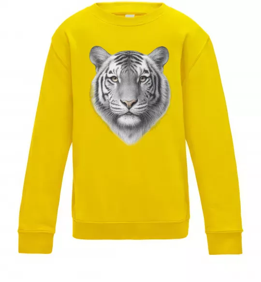 Дитячий світшот Білий тигр Сонячно жовтий фото