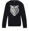 Дитячий світшот Білий тигр Чорний фото