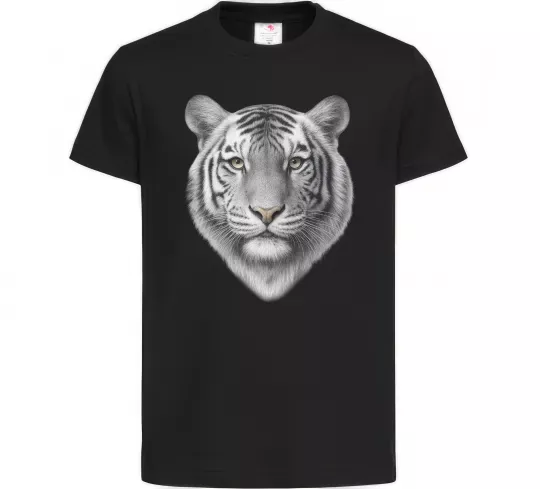 Детская футболка Білий тигр Черный фото