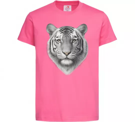 Детская футболка Білий тигр Ярко-розовый фото