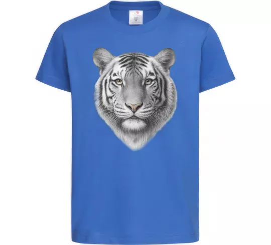 Детская футболка Білий тигр Ярко-синий фото