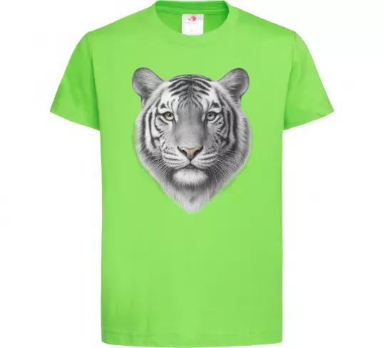 Детская футболка Білий тигр Лаймовый фото