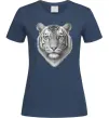 Женская футболка Білий тигр Темно-синий фото