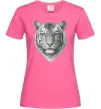 Женская футболка Білий тигр Ярко-розовый фото